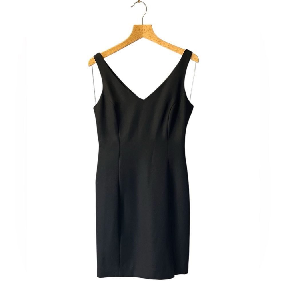 Hugo Buscati Black Sleeveless V-Neck Mini Dress